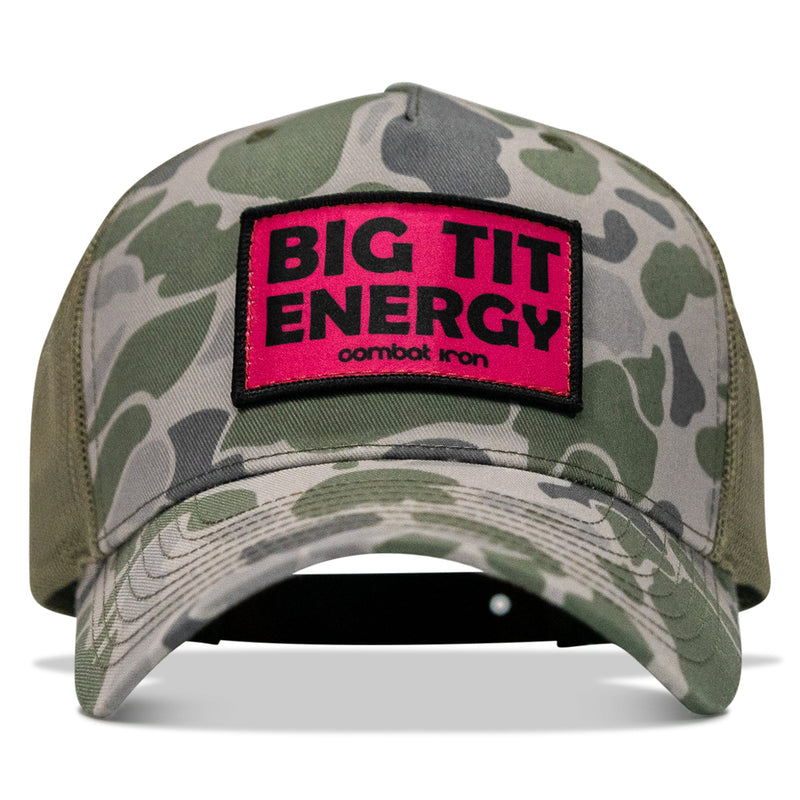 Load image into Gallery viewer, Big Tit Energy Pink Patch Snapback Hat
