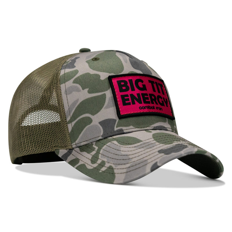 Load image into Gallery viewer, Big Tit Energy Pink Patch Snapback Hat
