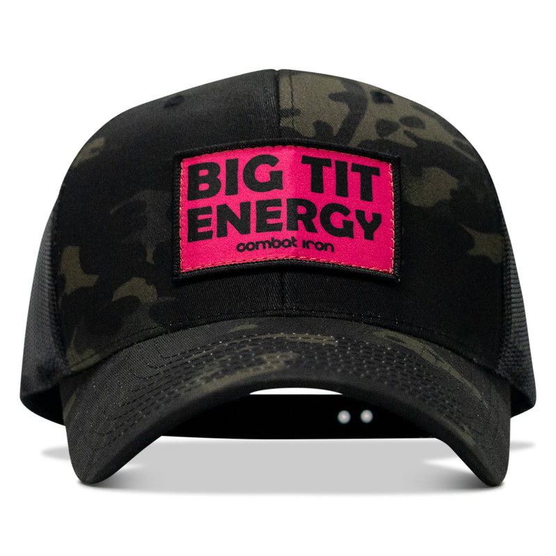 Load image into Gallery viewer, Big Tit Energy Pink Patch Snapback Hat
