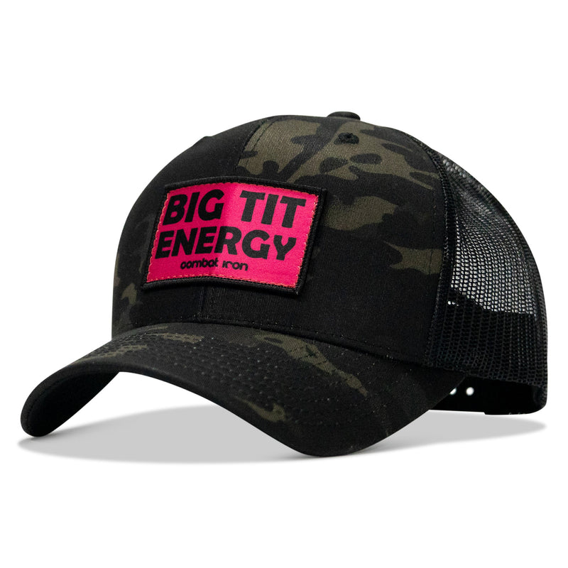 Load image into Gallery viewer, Big Tit Energy Pink Patch Snapback Hat
