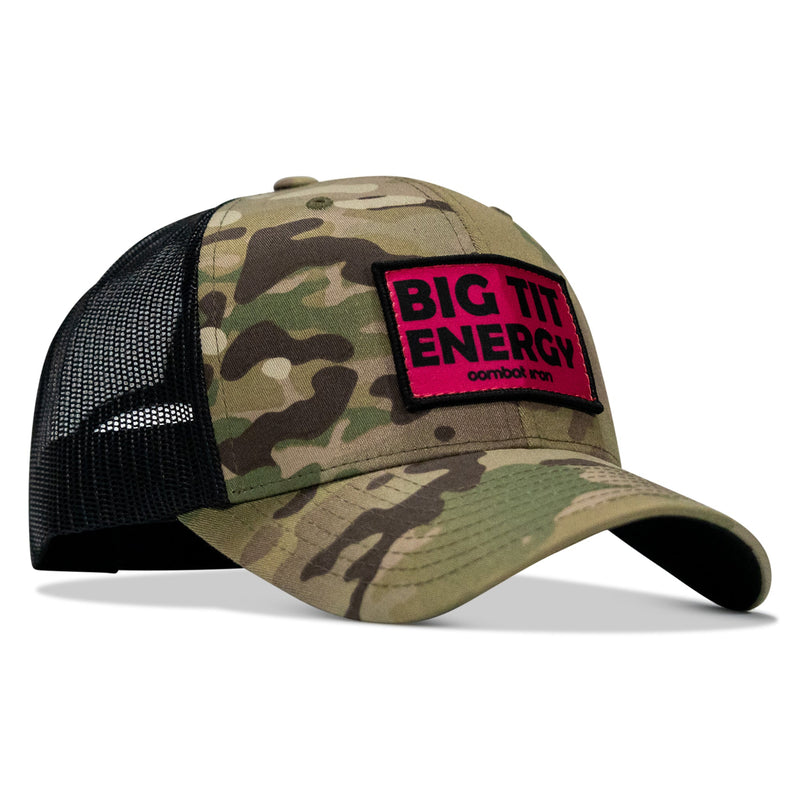 Load image into Gallery viewer, Big Tit Energy Pink Patch Snapback Hat

