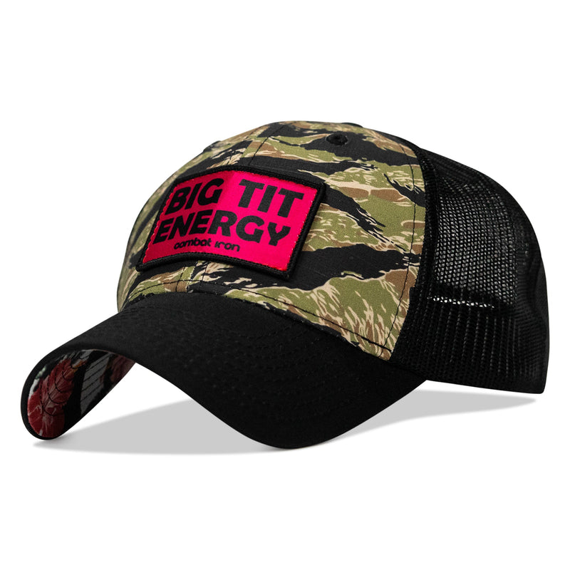 Load image into Gallery viewer, Big Tit Energy Pink Patch - Original Ripstop Snapback Hat
