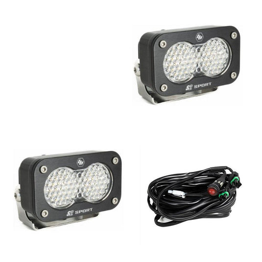 Baja Designs S2 Sport LED Light Pods - Clear (2 Sets)