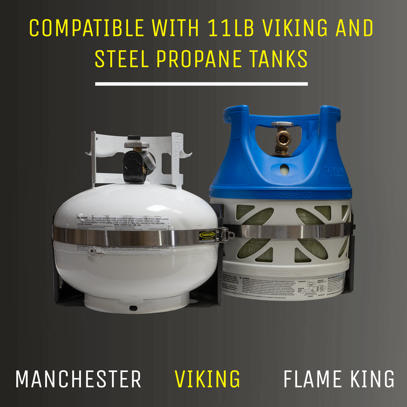 Load image into Gallery viewer, Tor LOCKER Bracket for 11 lb Squatty Propane Tank &amp; 11 lb Viking Composite Tank
