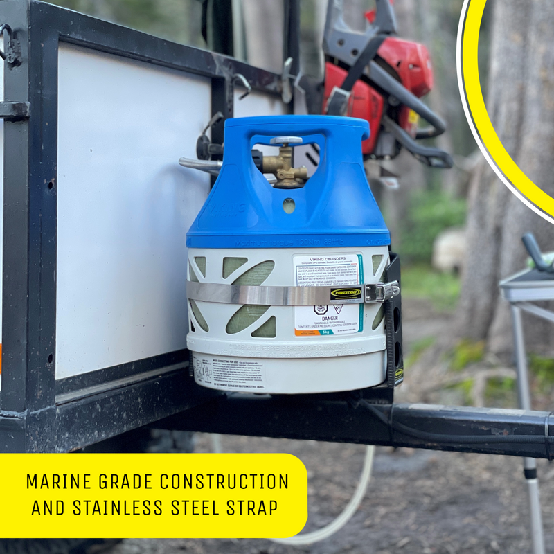 Load image into Gallery viewer, Tor LOCKER Bracket for 11 lb Squatty Propane Tank &amp; 11 lb Viking Composite Tank
