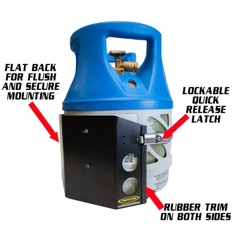 Load image into Gallery viewer, Tor LOCKER Bracket for 11 lb Squatty Propane Tank &amp; 11 lb Viking Composite Tank
