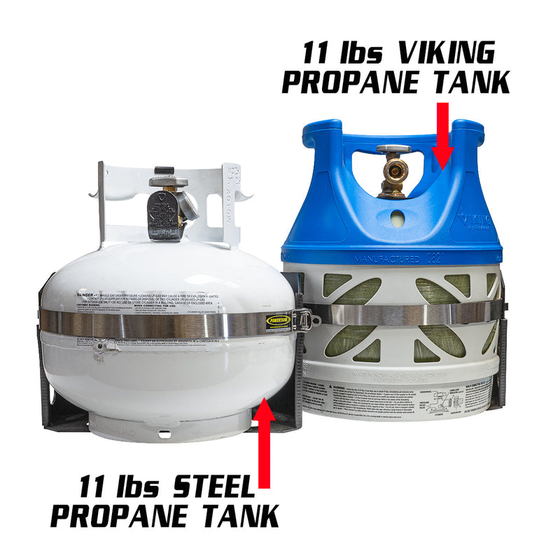 Load image into Gallery viewer, Tor LOCKER Bracket for 11 lb Squatty Propane Tank &amp; 11 lb Viking Composite Tank
