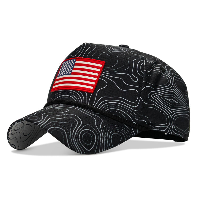 Load image into Gallery viewer, American Flag PVC Patch Waterproof Weekender Snapback
