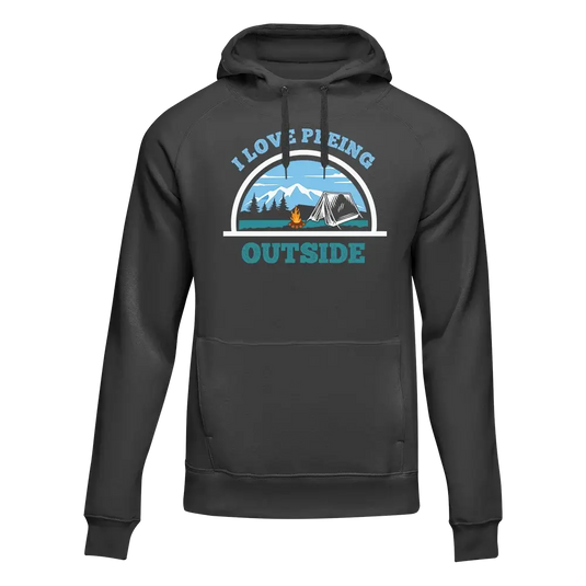 I Love Peeing Outside Men Adult Fleece Hooded Sweatshirt