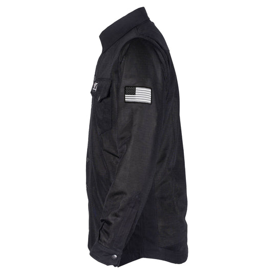 Protective Summer Mesh Shirt - Black Solid