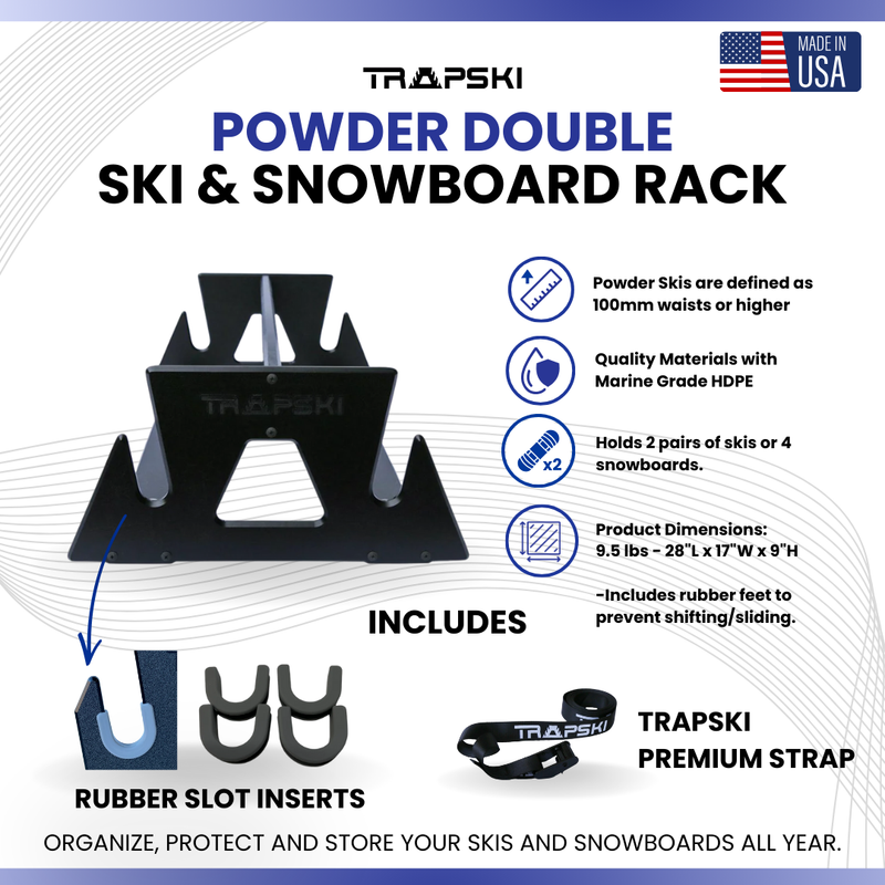 Load image into Gallery viewer, TRAPSKI POWDER DOUBLE Mobile Ski Rack
