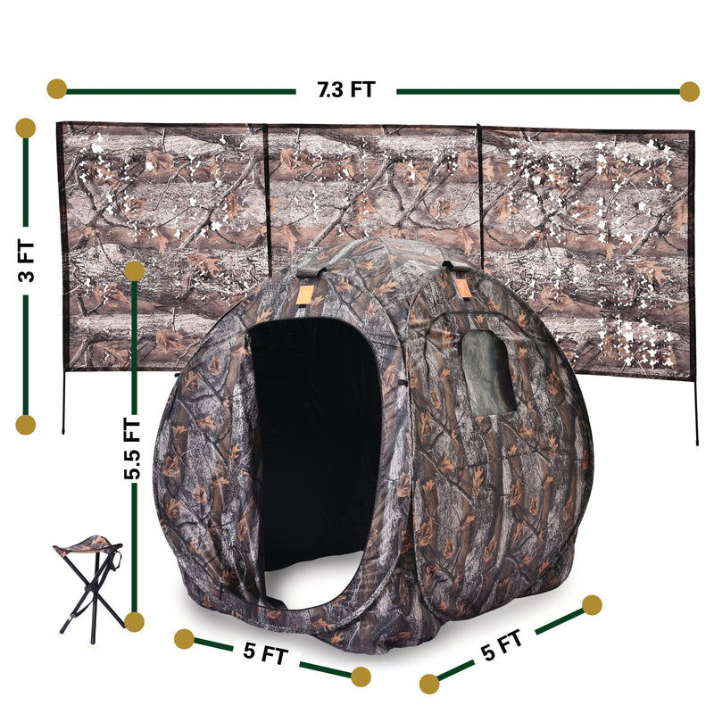 Load image into Gallery viewer, Hunting Blind w/ Tripod Stool and Ground Screen
