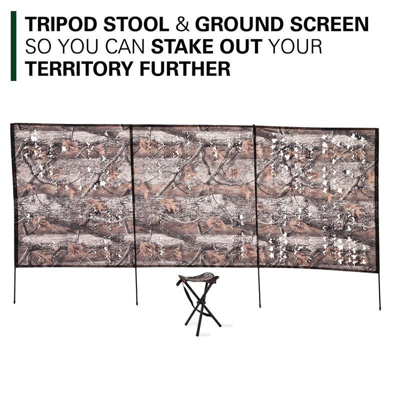 Load image into Gallery viewer, Hunting Blind w/ Tripod Stool and Ground Screen
