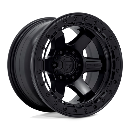 Fuel 1 Pc D122 Block Beadlock Matte Black With Matte Black Ring