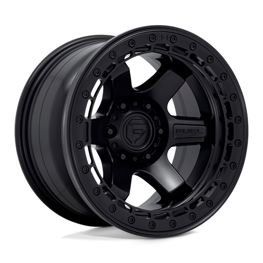 Fuel 1 Pc D122 Block Beadlock Matte Black With Matte Black Ring
