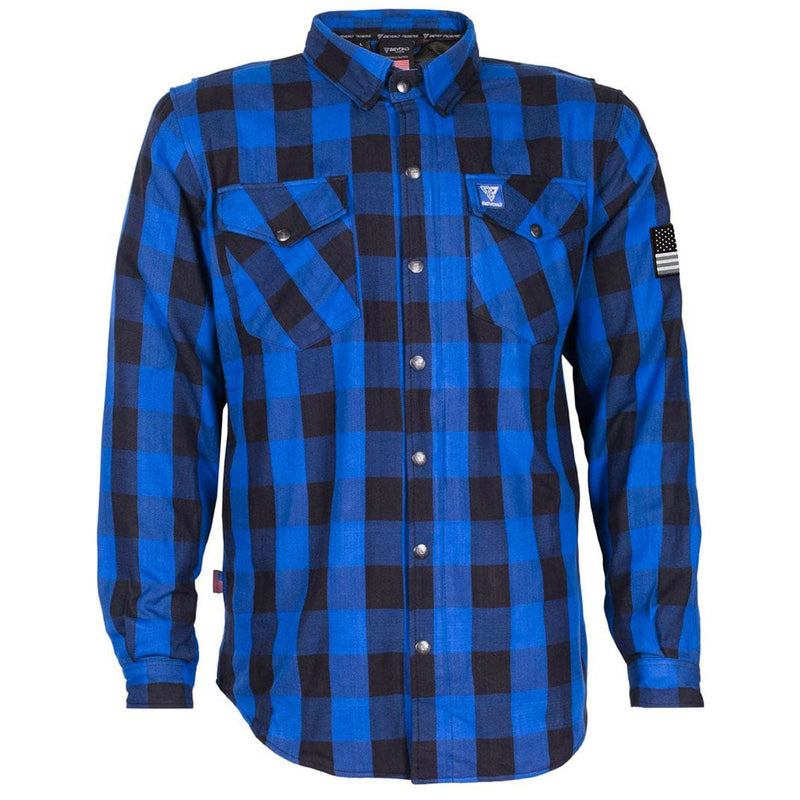 Load image into Gallery viewer, Protective Flannel Shirt - Blue Checkered
