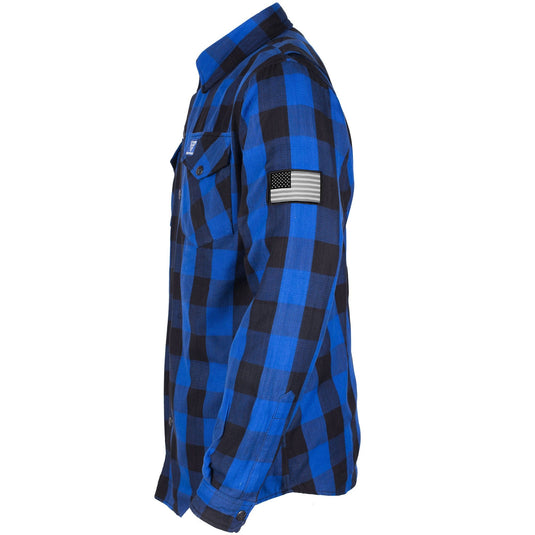 Protective Flannel Shirt - Blue Checkered