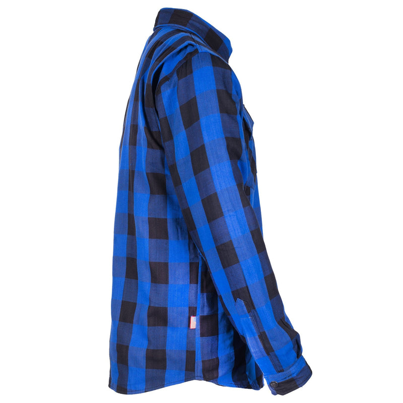 Load image into Gallery viewer, Protective Flannel Shirt - Blue Checkered
