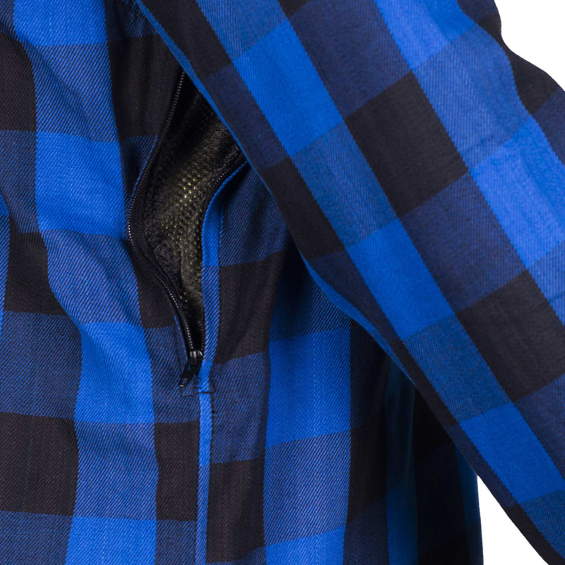 Load image into Gallery viewer, Protective Flannel Shirt - Blue Checkered
