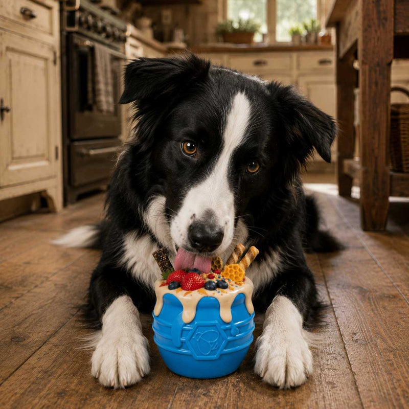 Load image into Gallery viewer, Honey Pot Dog eCup Treat Dispenser | Durable PUP-X Rubber Enrichment Toy | USA Made
