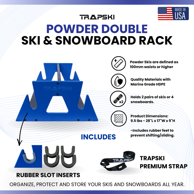 Load image into Gallery viewer, TRAPSKI POWDER DOUBLE Mobile Ski Rack
