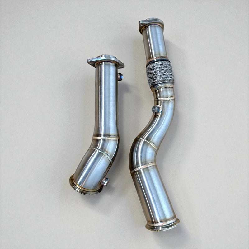Load image into Gallery viewer, 3.5 Inch S58 Race Downpipe For BMW M3 G80, M2 G87, M4 G82, M4 G83
