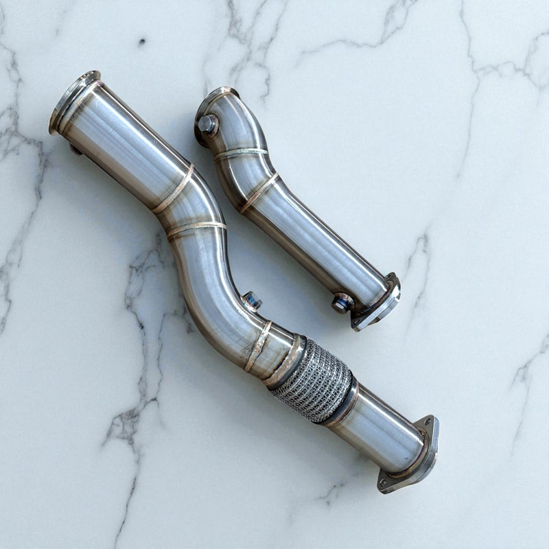 Load image into Gallery viewer, 3.5 Inch S58 Race Downpipe For BMW M3 G80, M2 G87, M4 G82, M4 G83
