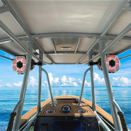 NXL 8" Marine and Powersports Towers LED RGB Lights 125 Watts Rms - White - Skoutley Outdoors LLC