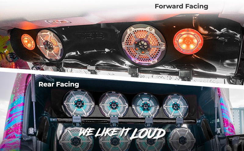 Load image into Gallery viewer, Ford Bronco 6th Gen  4-Door Overhead Bar System fits 4 x 8" speakers + 2 x 6.5" Speakers and 2 x 3.78" Tweeters
