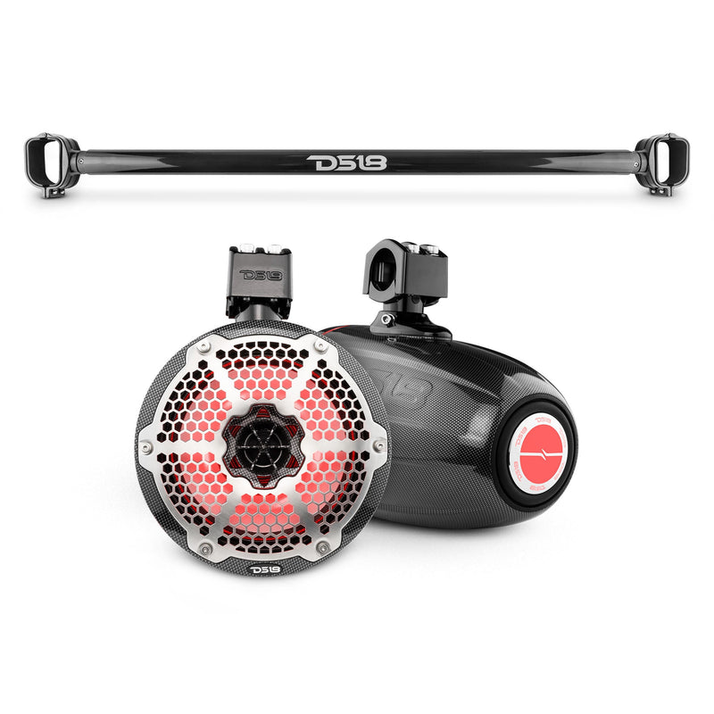 Load image into Gallery viewer, Bronco 6th Gen Mounting Tube Bundle with Dual 8" Marine Tower Speakers with RGB LED Lights
