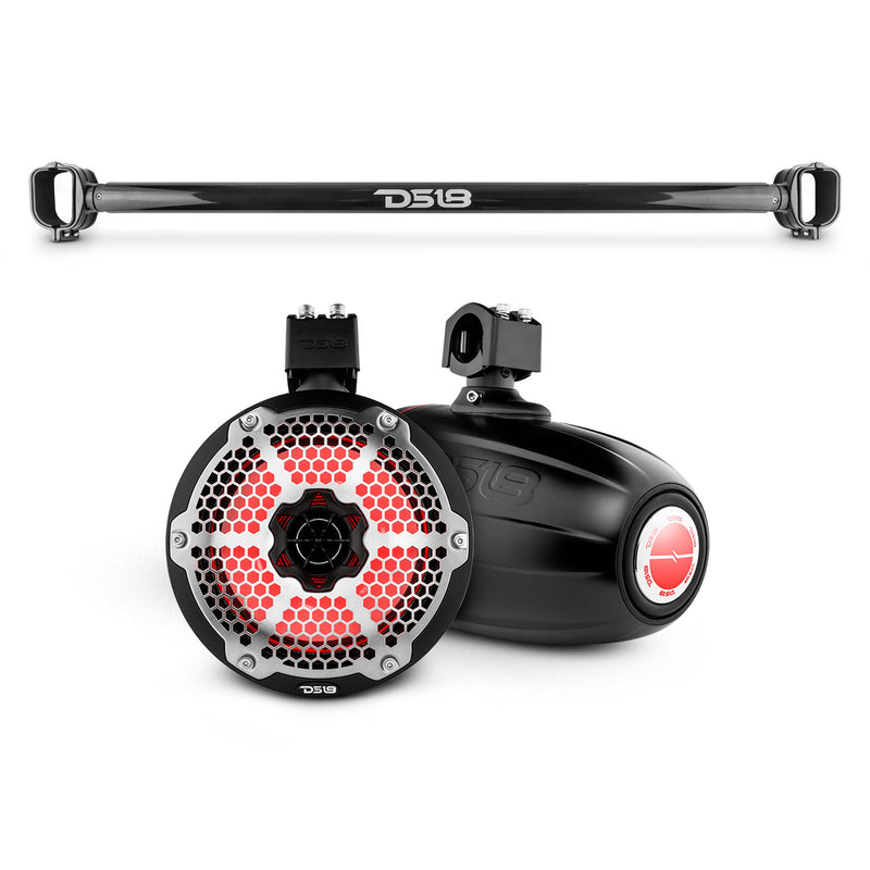 Load image into Gallery viewer, Bronco 6th Gen Mounting Tube Bundle with Dual 8" Marine Tower Speakers with RGB LED Lights
