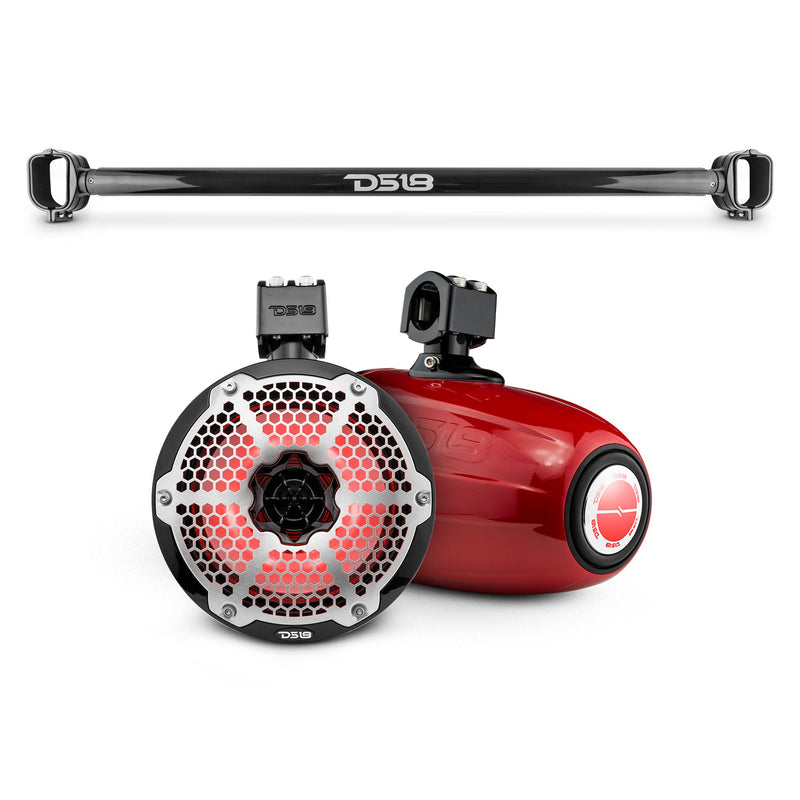 Load image into Gallery viewer, Bronco 6th Gen Mounting Tube Bundle with Dual 8" Marine Tower Speakers with RGB LED Lights
