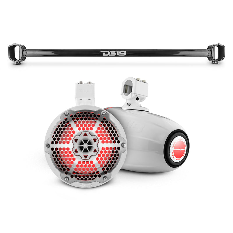 Load image into Gallery viewer, Bronco 6th Gen Mounting Tube Bundle with Dual 8" Marine Tower Speakers with RGB LED Lights
