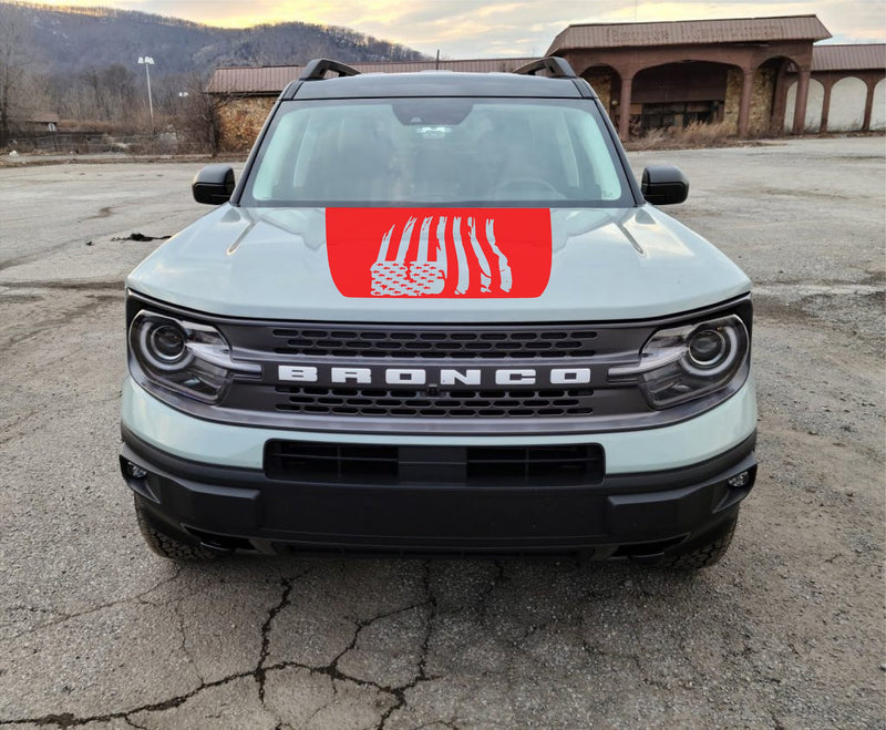 Load image into Gallery viewer, American Flag Hood Decal Cover for 2021-2024 Ford Bronco Sport
