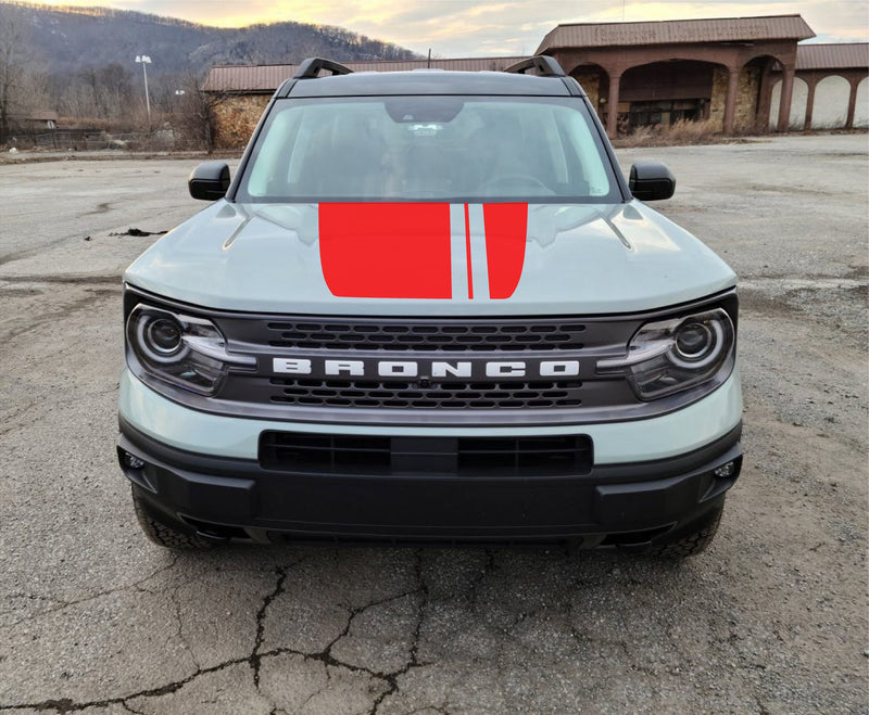 Load image into Gallery viewer, Offset Stripes Hood Decal Cover for 2021-2025 Ford Bronco Sport
