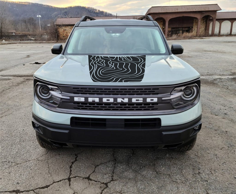 Load image into Gallery viewer, Topographic Hood Decal Cover for 2021-2025 Ford Bronco Sport
