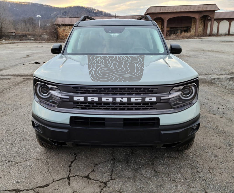 Load image into Gallery viewer, Topographic Hood Decal Cover for 2021-2025 Ford Bronco Sport
