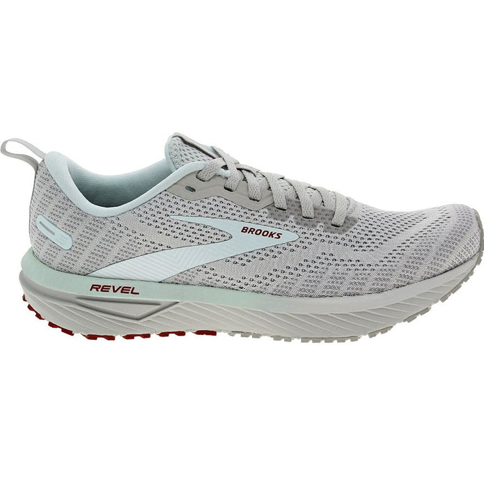 Women's Brooks Revel 6, Oyster Mushroom/Alloy/Blue, 8.5 B Medium - Skoutley Outdoors LLC
