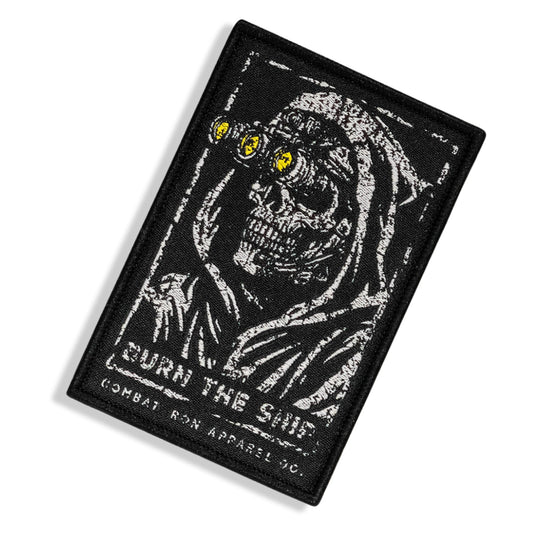 Burn The Ship Skull Velcro Patch