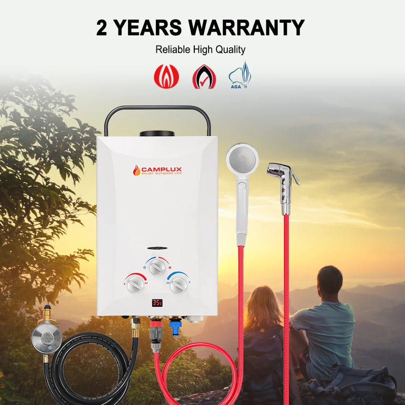 Load image into Gallery viewer, Camplux 8L Portable Gas Hot Water Heater w/ 4.3L Pump &amp; Sink Sprayer &amp; Shower Stand
