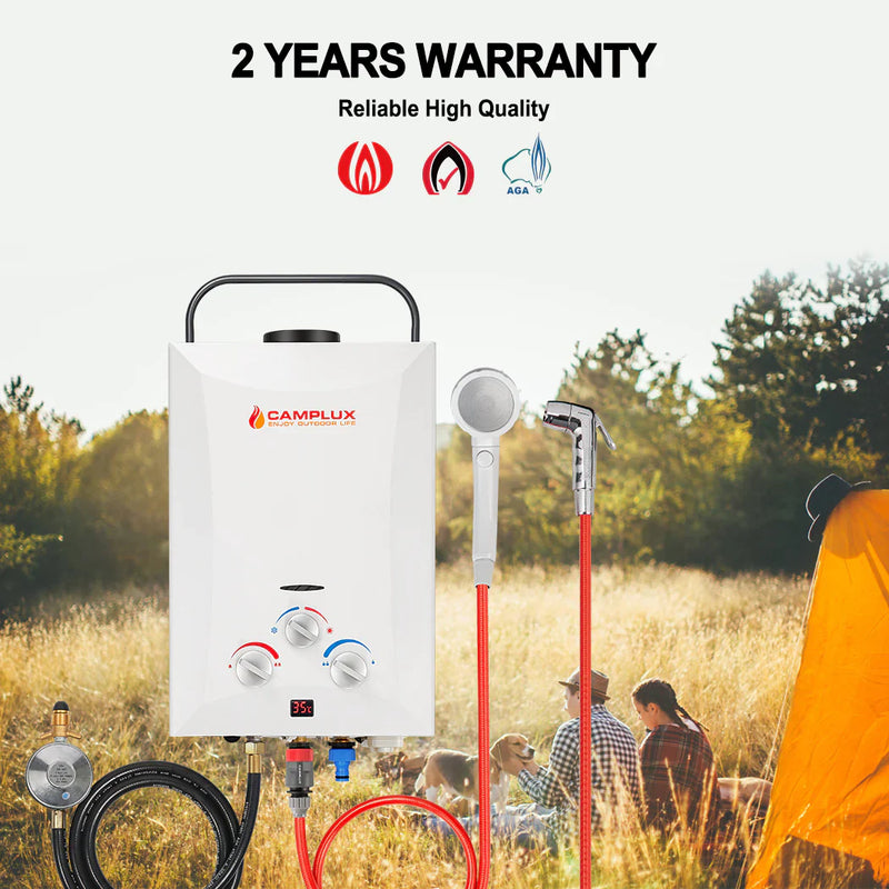 Load image into Gallery viewer, Camplux 8L Portable Gas Hot Water Heater w/ 4.3L Pump &amp; Sink Sprayer &amp; Shower Stand
