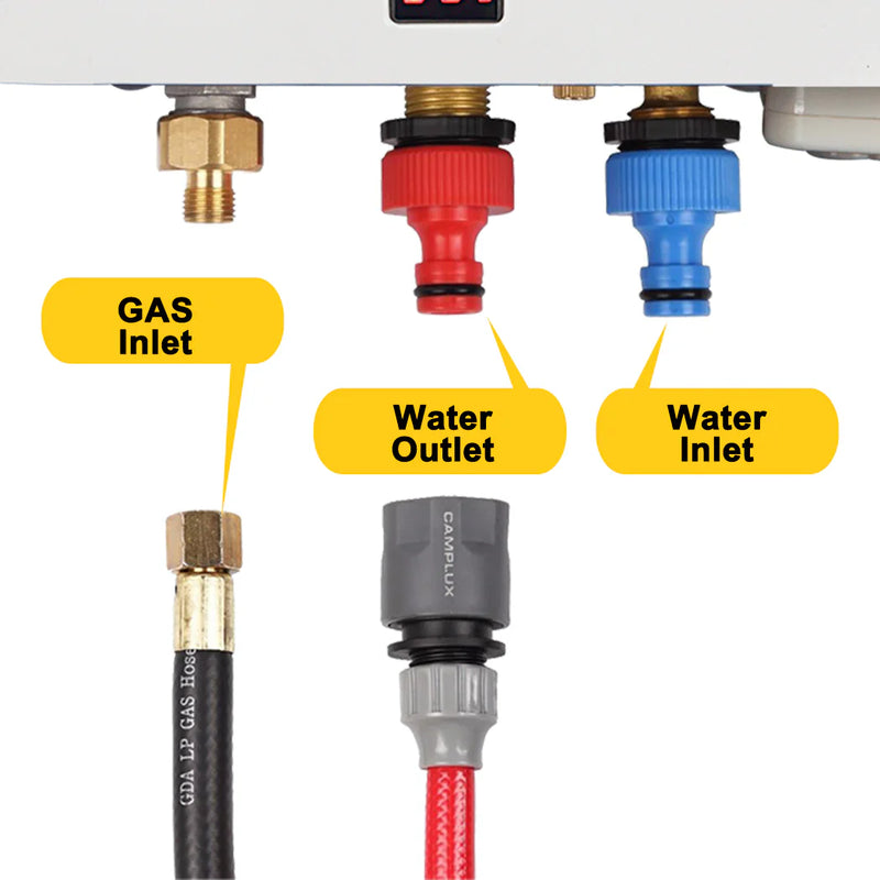 Load image into Gallery viewer, Camplux 8L Portable Gas Hot Water Heater w/ 4.3L Pump &amp; Sink Sprayer &amp; Shower Stand
