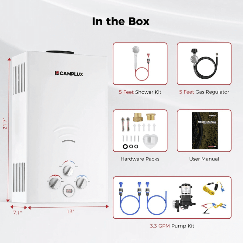 Load image into Gallery viewer, Camplux BW264P120 Camping Water Heater Pump Kit
