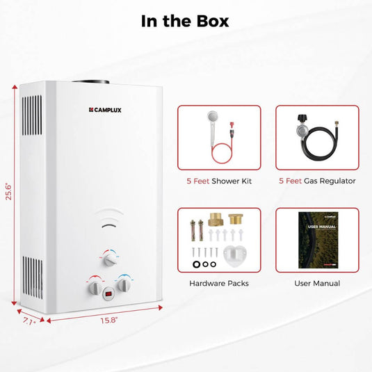 Camplux BW422 Camping Water Heater Propane