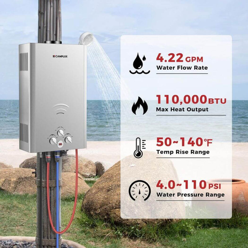 Load image into Gallery viewer, Camplux BW422G Camping Water Heater Propane
