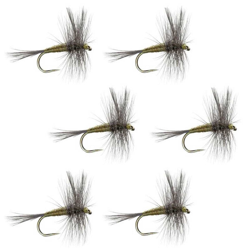 Load image into Gallery viewer, Barbless Blue Winged Olive BWO Trout Dry Fly Fishing Flies - 6 Flies Size 20

