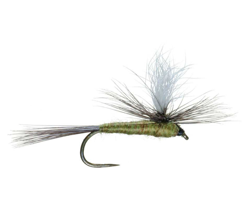 Load image into Gallery viewer, Barbless Parachute Blue Winged Olive BWO Dry Fly - 6 Flies Size 18
