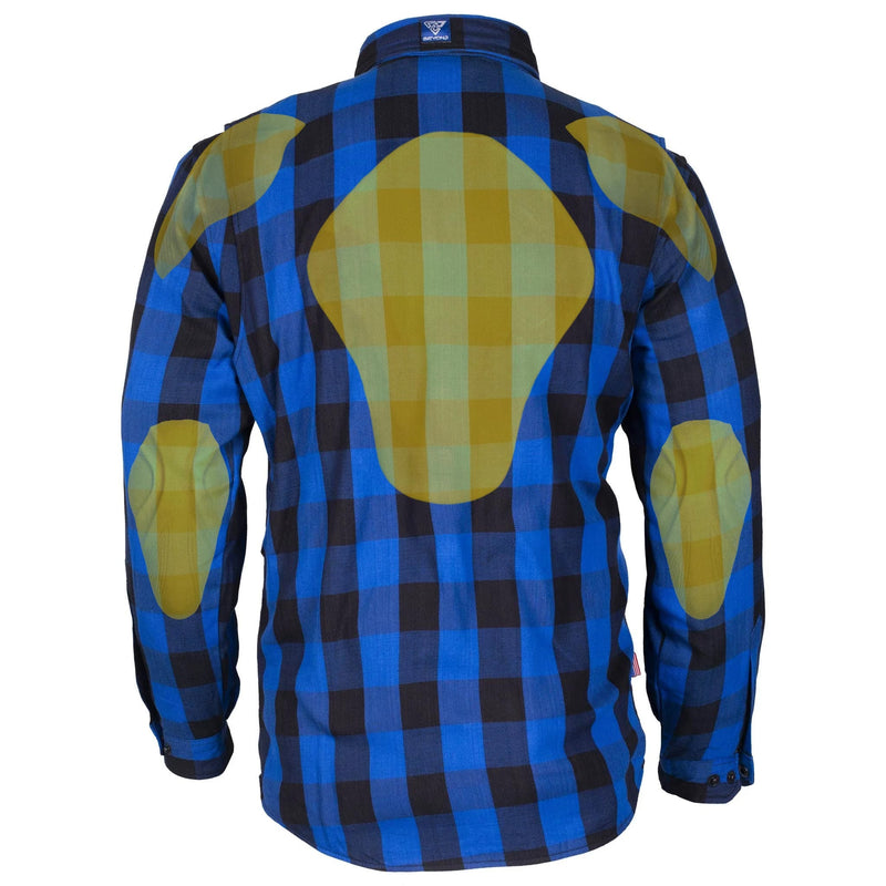 Load image into Gallery viewer, Protective Flannel Shirt - Blue Checkered
