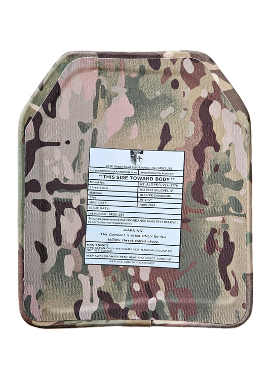 Redemption Tactical CRUSADER 2.0® V4 ARMOR FULL KIT COMBO PACKAGE LIGHTWEIGHT LEVEL IV  (2) 10x12 Front/Back Plates (2) 6x8 Side Plates (Level IV)