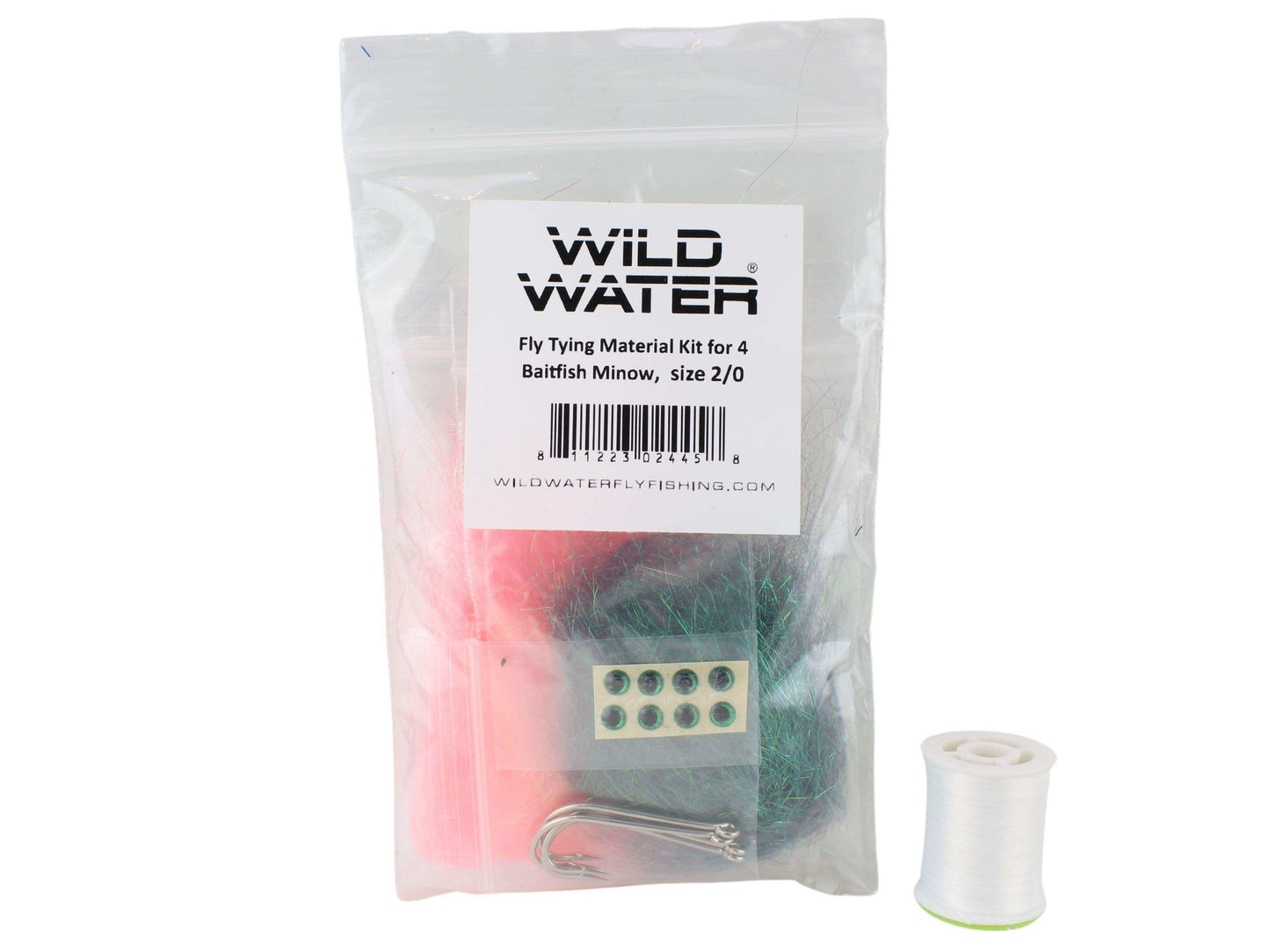 Baitfish Minnow Fly Tying Material Kit, size 2/0 | Wild Water Fly Fishing - Skoutley Outdoors LLC